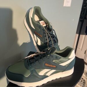 Reebok Green and White Sneakers